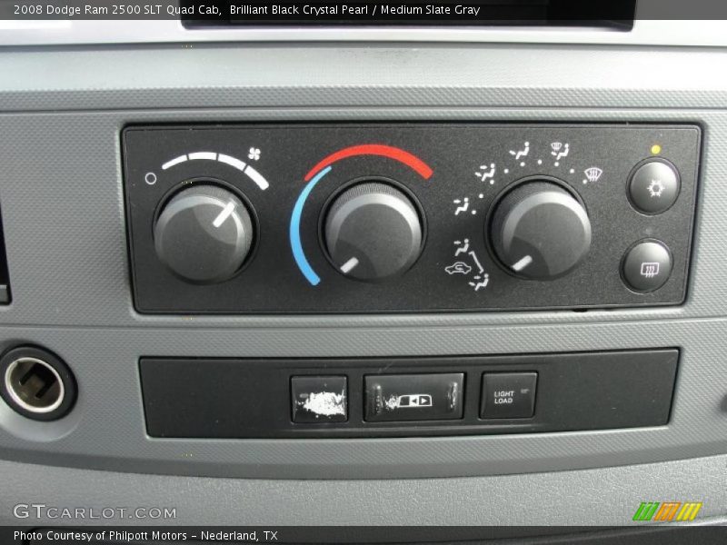 Brilliant Black Crystal Pearl / Medium Slate Gray 2008 Dodge Ram 2500 SLT Quad Cab