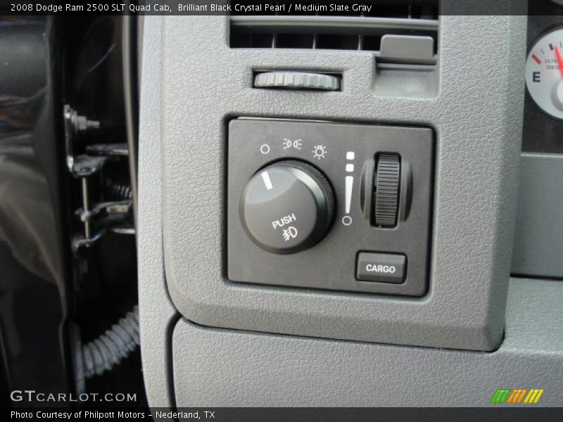 Brilliant Black Crystal Pearl / Medium Slate Gray 2008 Dodge Ram 2500 SLT Quad Cab