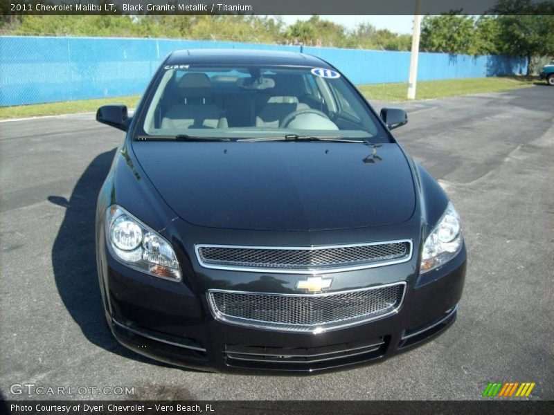 Black Granite Metallic / Titanium 2011 Chevrolet Malibu LT