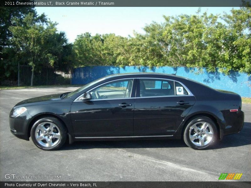 Black Granite Metallic / Titanium 2011 Chevrolet Malibu LT