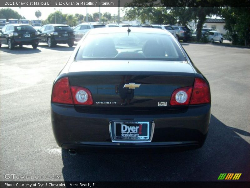 Black Granite Metallic / Titanium 2011 Chevrolet Malibu LT