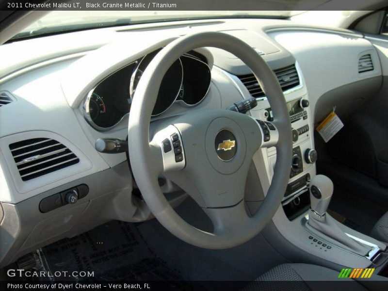 Black Granite Metallic / Titanium 2011 Chevrolet Malibu LT
