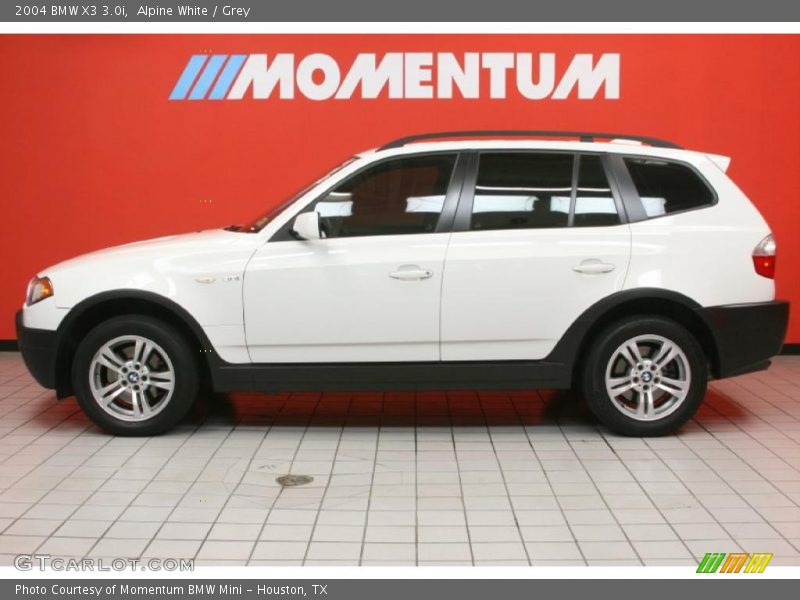 Alpine White / Grey 2004 BMW X3 3.0i