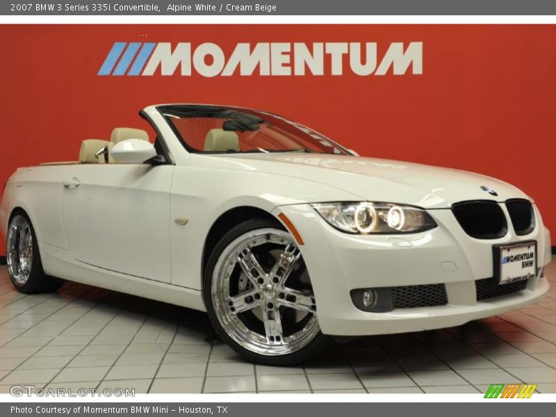 Alpine White / Cream Beige 2007 BMW 3 Series 335i Convertible