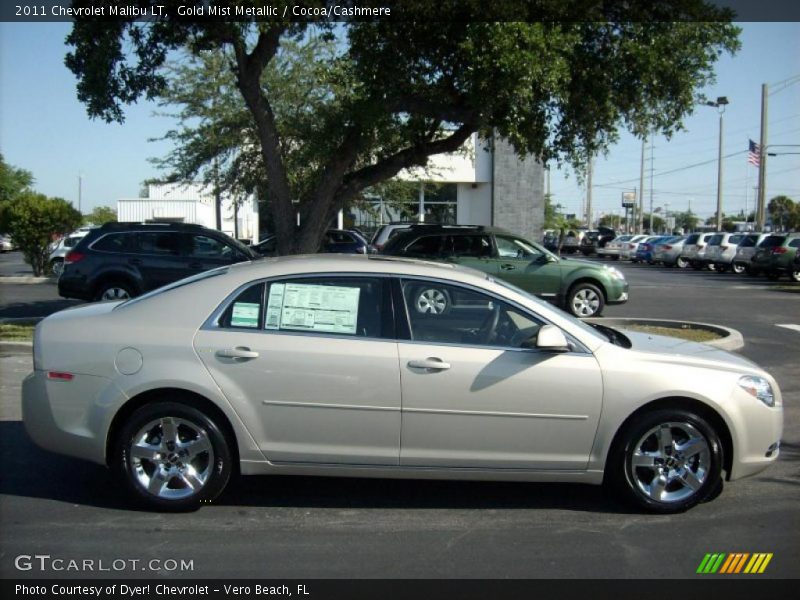Gold Mist Metallic / Cocoa/Cashmere 2011 Chevrolet Malibu LT