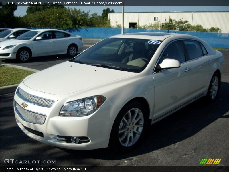 White Diamond Tricoat / Cocoa/Cashmere 2011 Chevrolet Malibu LTZ