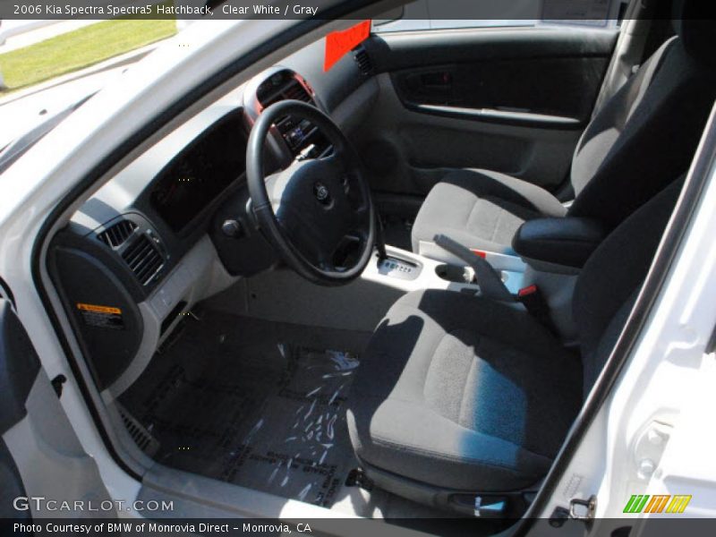 Clear White / Gray 2006 Kia Spectra Spectra5 Hatchback
