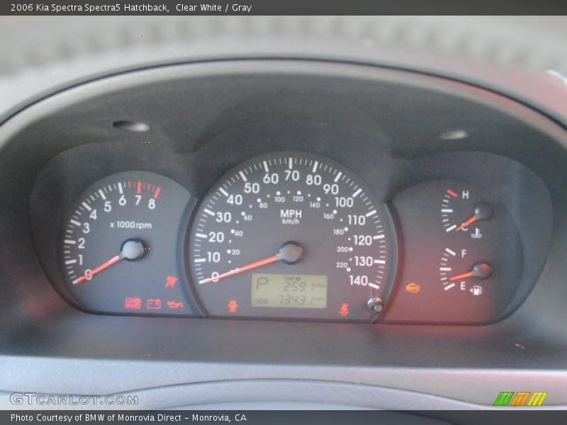  2006 Spectra Spectra5 Hatchback Spectra5 Hatchback Gauges