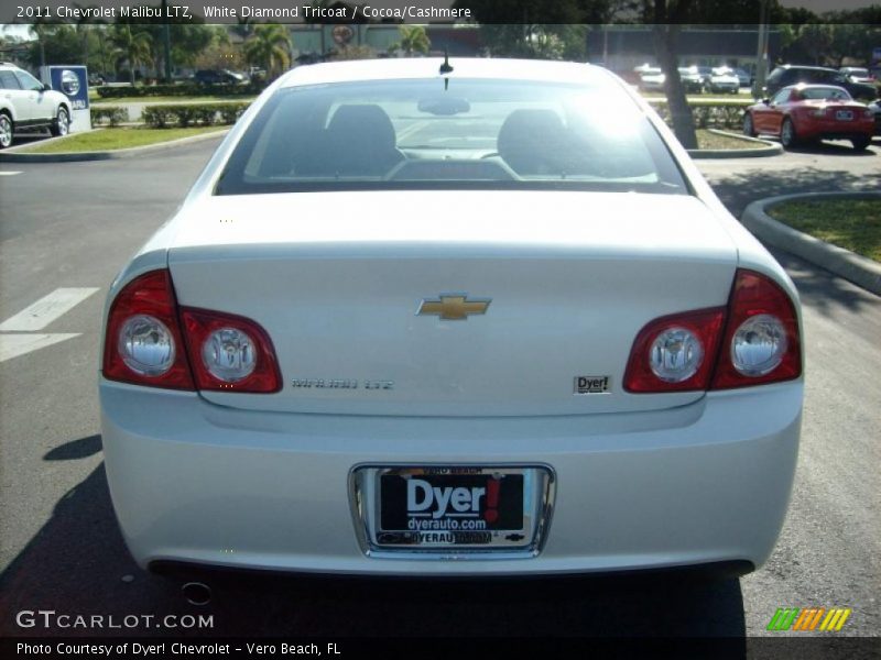 White Diamond Tricoat / Cocoa/Cashmere 2011 Chevrolet Malibu LTZ
