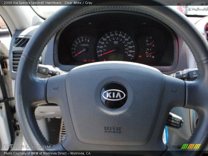 Clear White / Gray 2006 Kia Spectra Spectra5 Hatchback