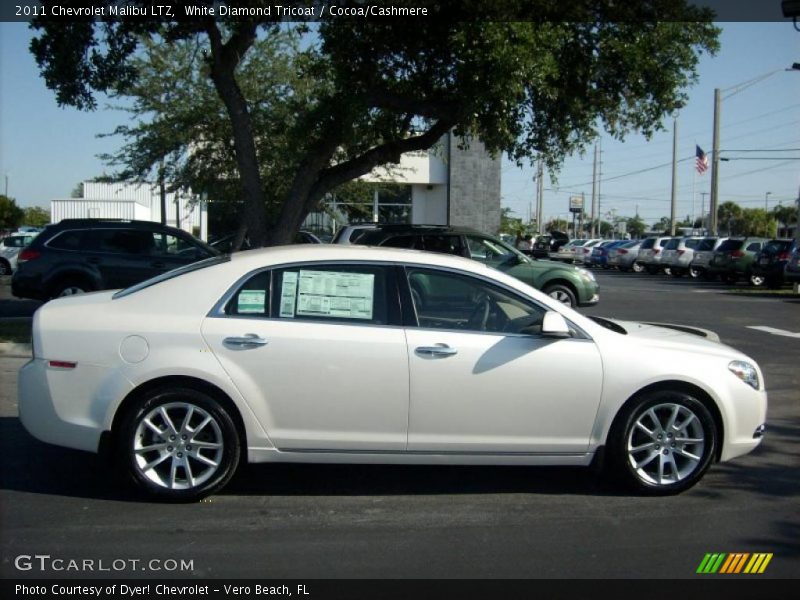 White Diamond Tricoat / Cocoa/Cashmere 2011 Chevrolet Malibu LTZ