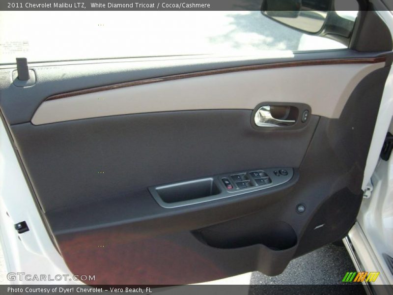 White Diamond Tricoat / Cocoa/Cashmere 2011 Chevrolet Malibu LTZ