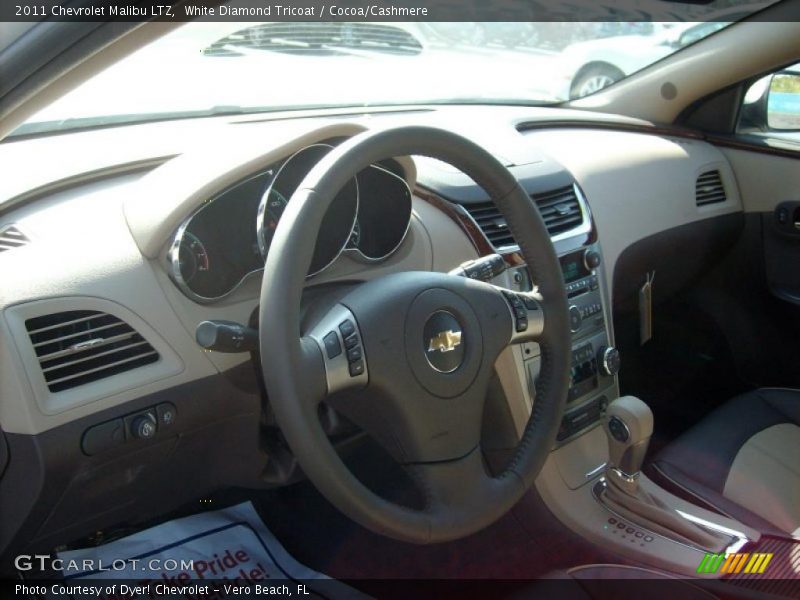 White Diamond Tricoat / Cocoa/Cashmere 2011 Chevrolet Malibu LTZ