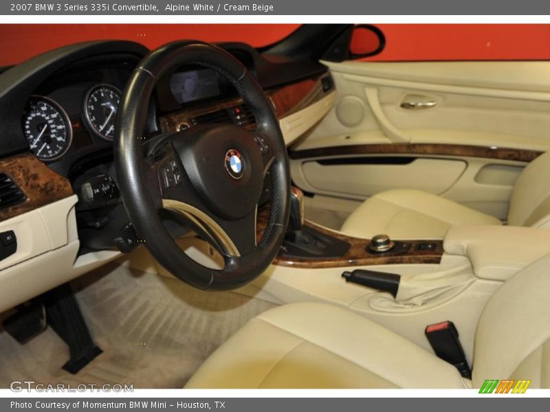 Alpine White / Cream Beige 2007 BMW 3 Series 335i Convertible
