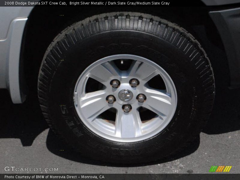 Bright Silver Metallic / Dark Slate Gray/Medium Slate Gray 2008 Dodge Dakota SXT Crew Cab