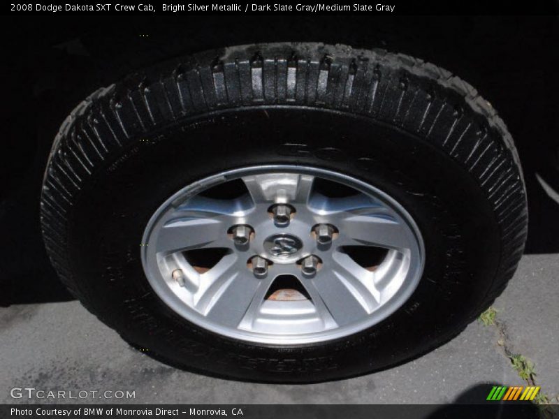 Bright Silver Metallic / Dark Slate Gray/Medium Slate Gray 2008 Dodge Dakota SXT Crew Cab