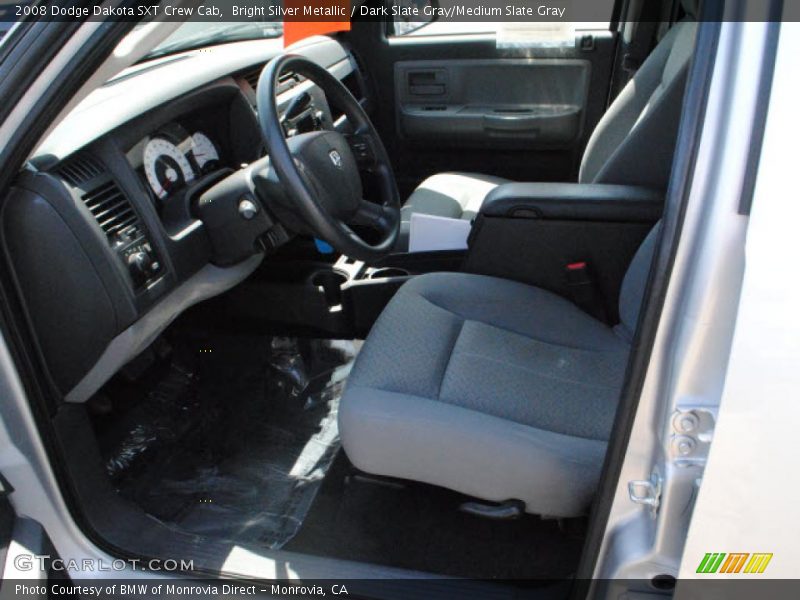 Bright Silver Metallic / Dark Slate Gray/Medium Slate Gray 2008 Dodge Dakota SXT Crew Cab