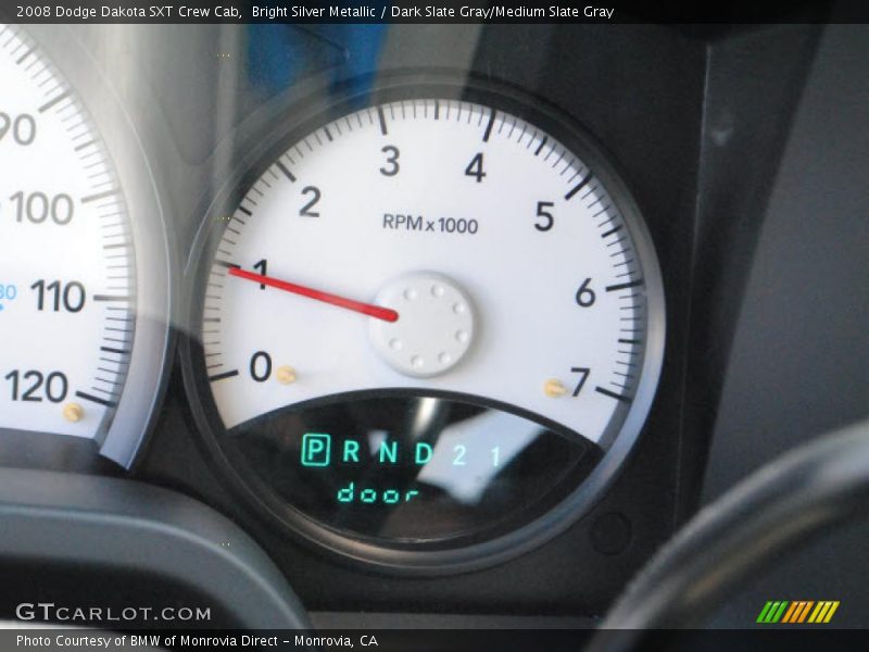 Bright Silver Metallic / Dark Slate Gray/Medium Slate Gray 2008 Dodge Dakota SXT Crew Cab