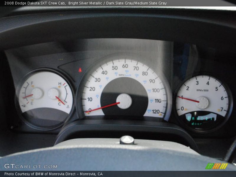 Bright Silver Metallic / Dark Slate Gray/Medium Slate Gray 2008 Dodge Dakota SXT Crew Cab
