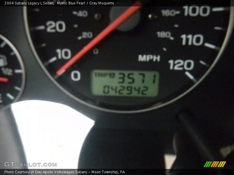 Mystic Blue Pearl / Gray Moquette 2004 Subaru Legacy L Sedan