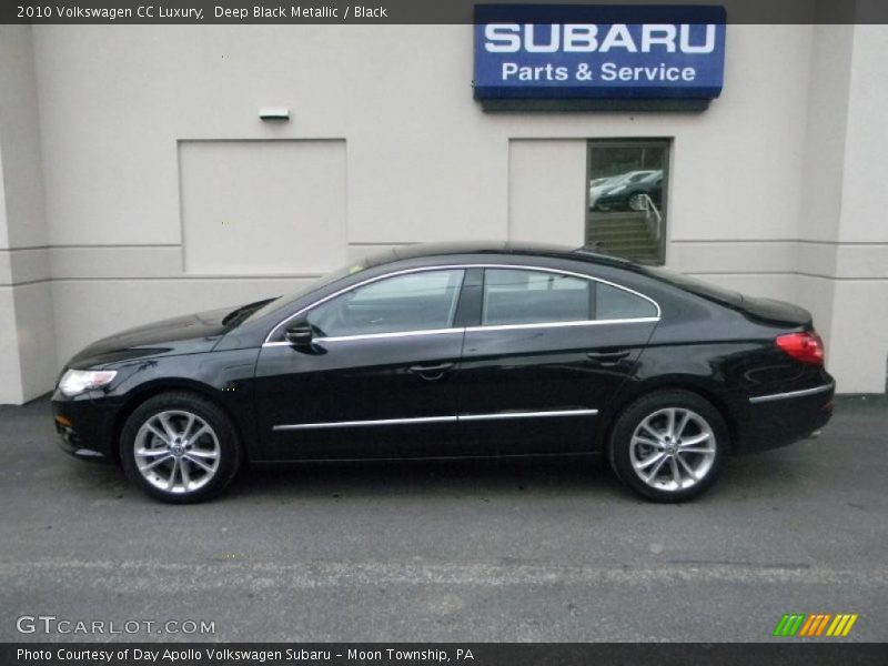 Deep Black Metallic / Black 2010 Volkswagen CC Luxury