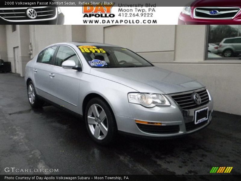 Reflex Silver / Black 2008 Volkswagen Passat Komfort Sedan