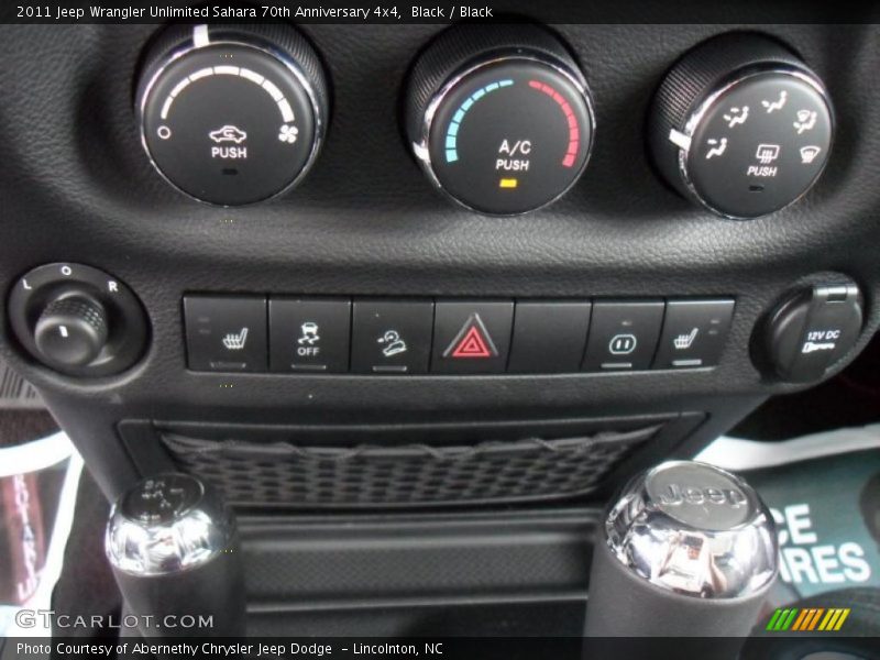 Controls of 2011 Wrangler Unlimited Sahara 70th Anniversary 4x4