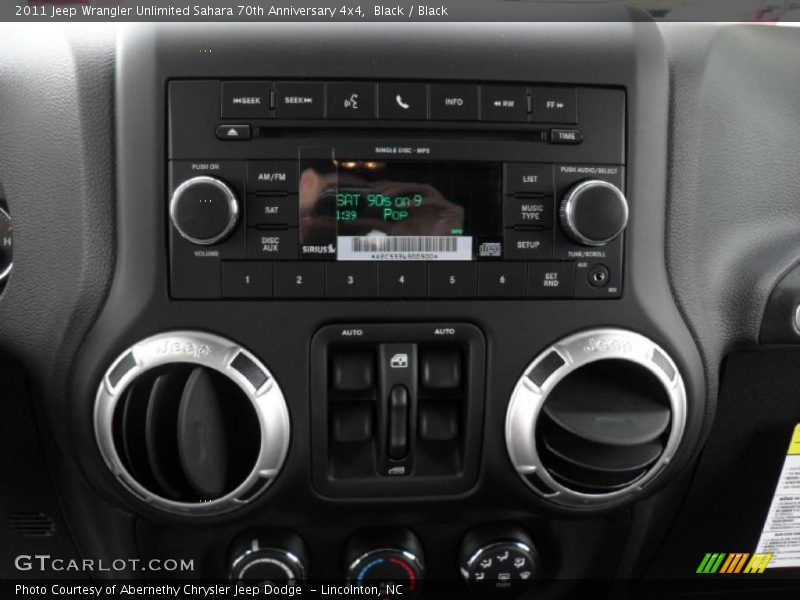 Controls of 2011 Wrangler Unlimited Sahara 70th Anniversary 4x4