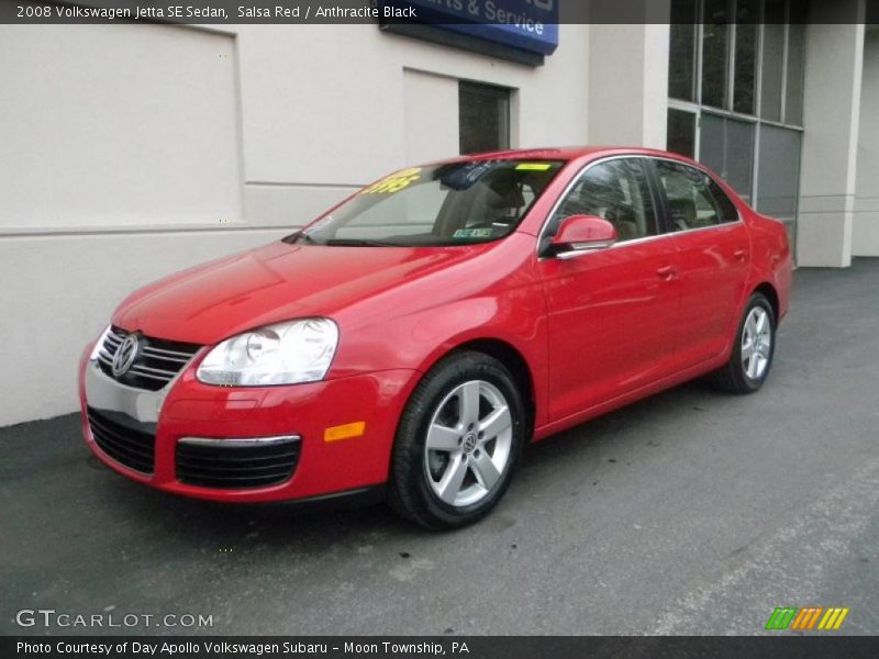 Salsa Red / Anthracite Black 2008 Volkswagen Jetta SE Sedan