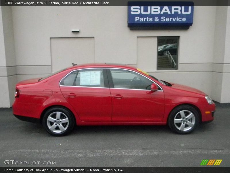 Salsa Red / Anthracite Black 2008 Volkswagen Jetta SE Sedan
