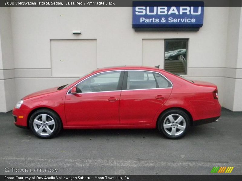 Salsa Red / Anthracite Black 2008 Volkswagen Jetta SE Sedan