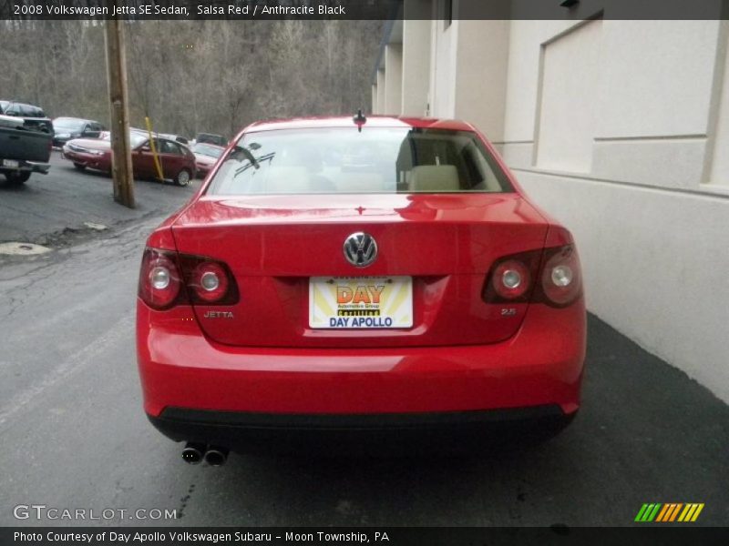 Salsa Red / Anthracite Black 2008 Volkswagen Jetta SE Sedan
