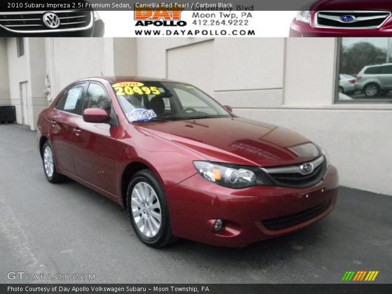 Camellia Red Pearl / Carbon Black 2010 Subaru Impreza 2.5i Premium Sedan