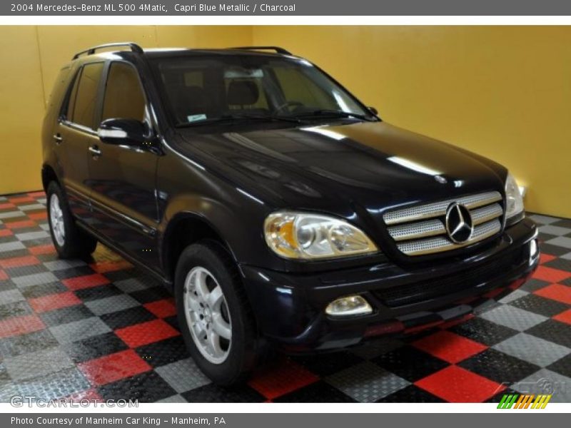 Capri Blue Metallic / Charcoal 2004 Mercedes-Benz ML 500 4Matic