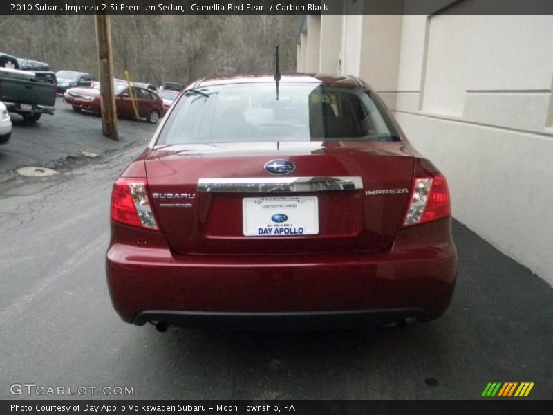 Camellia Red Pearl / Carbon Black 2010 Subaru Impreza 2.5i Premium Sedan