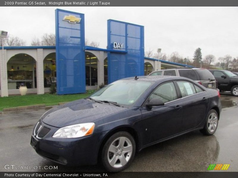 Midnight Blue Metallic / Light Taupe 2009 Pontiac G6 Sedan