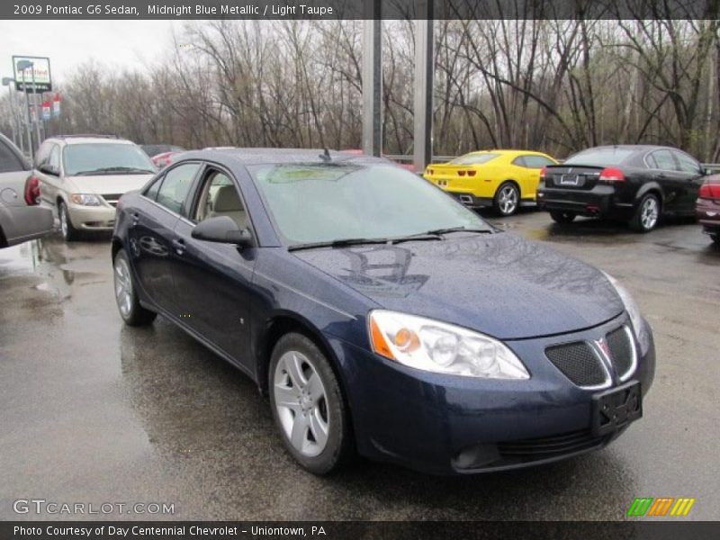Midnight Blue Metallic / Light Taupe 2009 Pontiac G6 Sedan