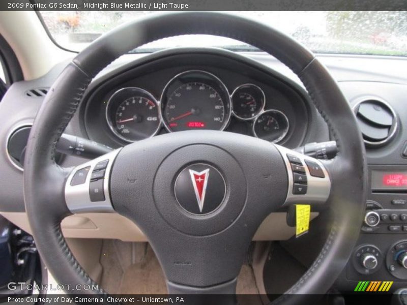 Midnight Blue Metallic / Light Taupe 2009 Pontiac G6 Sedan