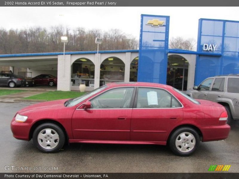 Firepepper Red Pearl / Ivory 2002 Honda Accord EX V6 Sedan