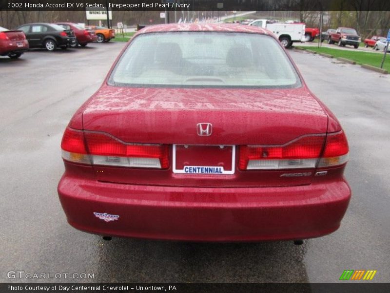 Firepepper Red Pearl / Ivory 2002 Honda Accord EX V6 Sedan