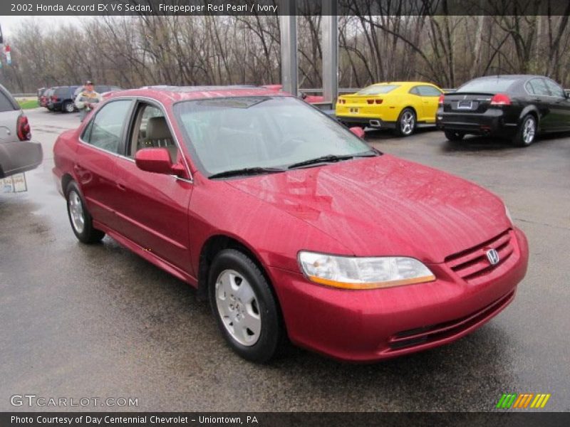 Firepepper Red Pearl / Ivory 2002 Honda Accord EX V6 Sedan