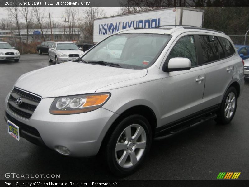 Bright Silver / Gray 2007 Hyundai Santa Fe SE