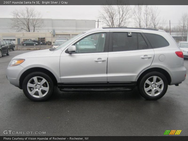 Bright Silver / Gray 2007 Hyundai Santa Fe SE