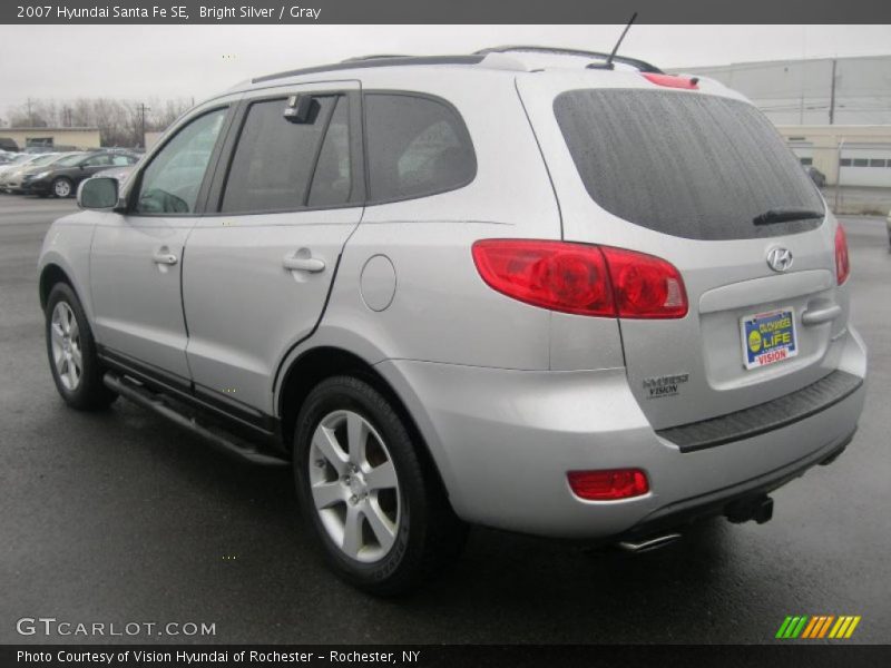 Bright Silver / Gray 2007 Hyundai Santa Fe SE