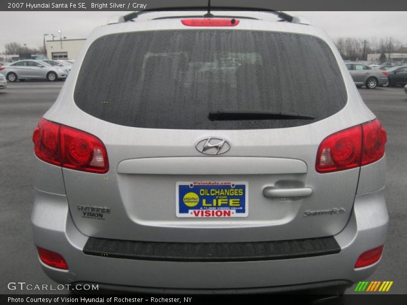 Bright Silver / Gray 2007 Hyundai Santa Fe SE