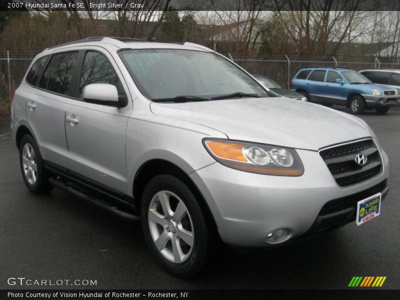Bright Silver / Gray 2007 Hyundai Santa Fe SE