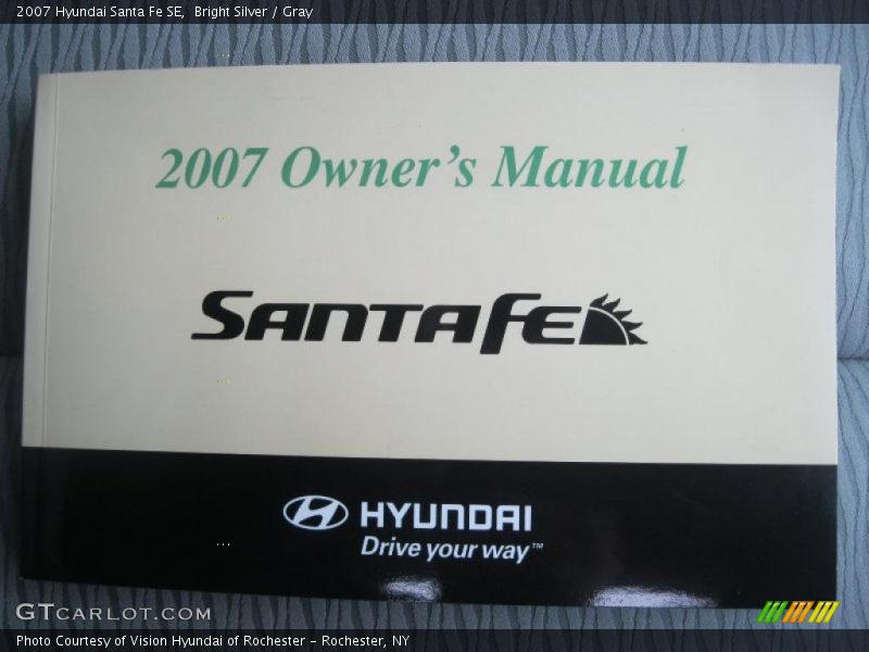 Bright Silver / Gray 2007 Hyundai Santa Fe SE