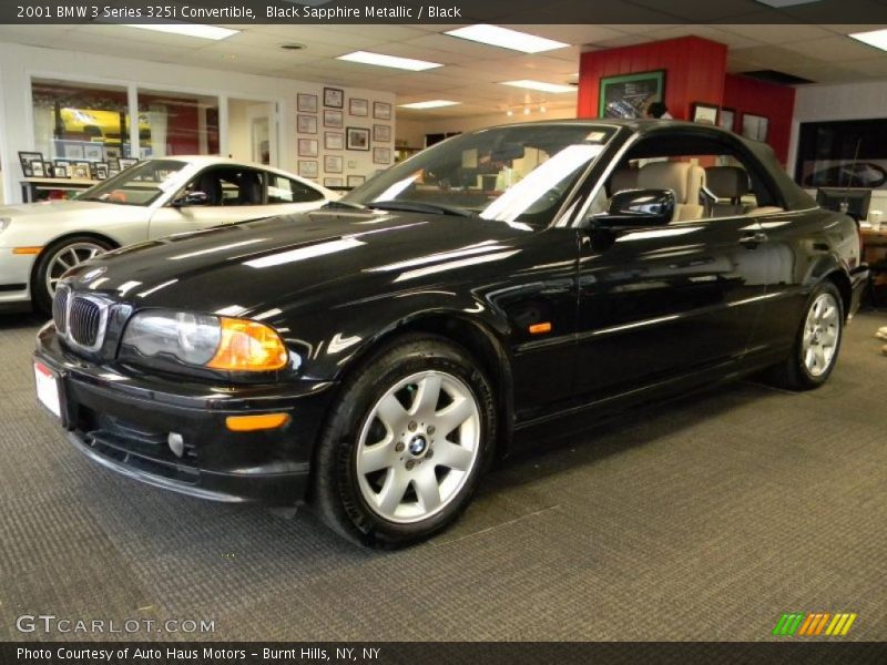 Black Sapphire Metallic / Black 2001 BMW 3 Series 325i Convertible