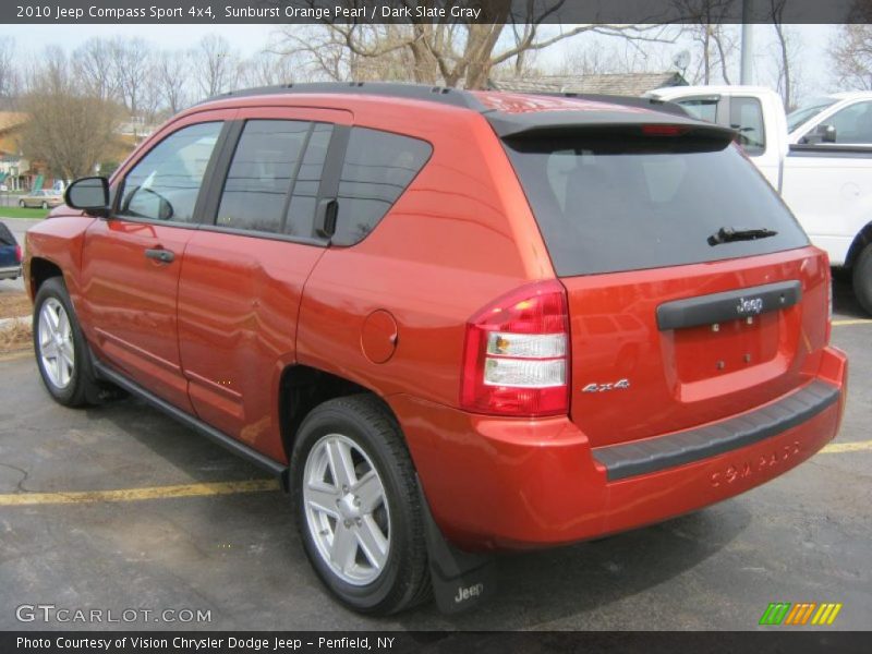 Sunburst Orange Pearl / Dark Slate Gray 2010 Jeep Compass Sport 4x4