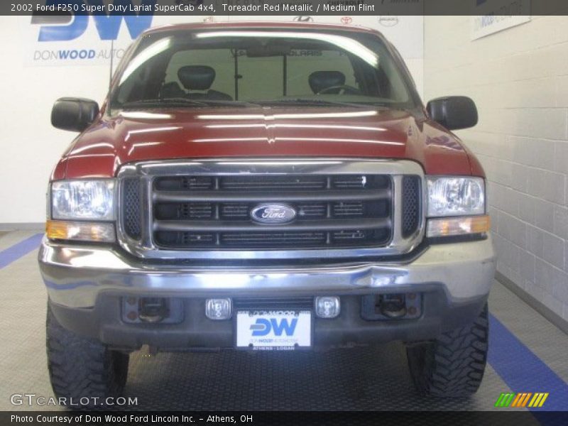 Toreador Red Metallic / Medium Flint 2002 Ford F250 Super Duty Lariat SuperCab 4x4
